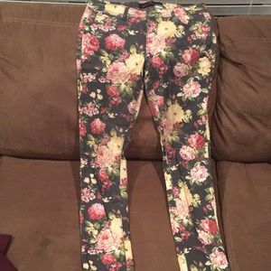Floral jeans